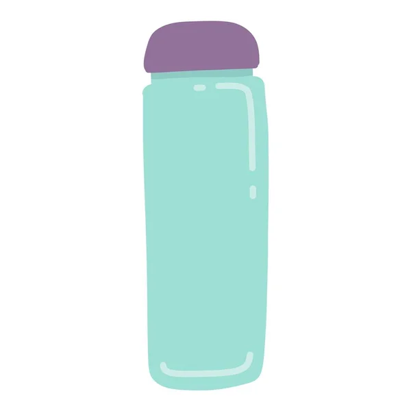 Bio plástico elemento garrafa reutilizável. Reciclagem de plástico, zero resíduos e eco garrafa e embalagem — Vetor de Stock