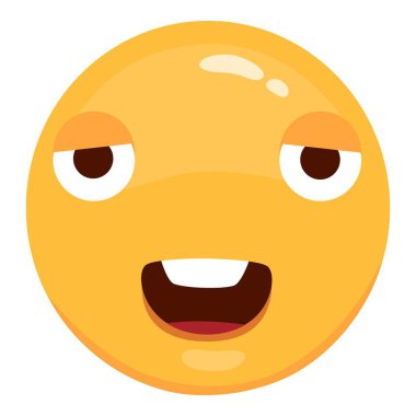Sevimli modern Emoji. Neşeli, üzgün ve aşk ifadeleri. Sarı duygusal yüzler. Tasarımınız için sembol