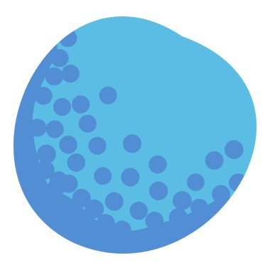 Suluboya nokta çizgi film vektörü. Çember şekli