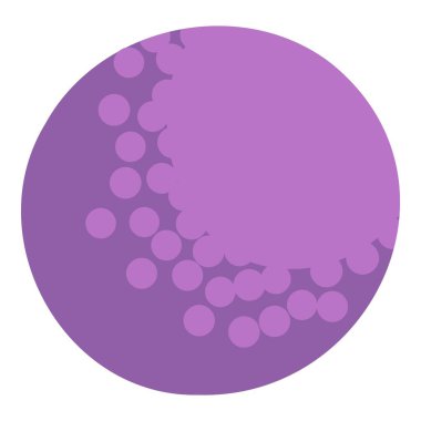 Suluboya nokta çizgi film vektörü. Çember şekli