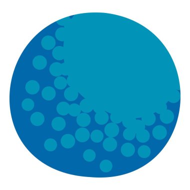 Suluboya nokta çizgi film vektörü. Çember şekli