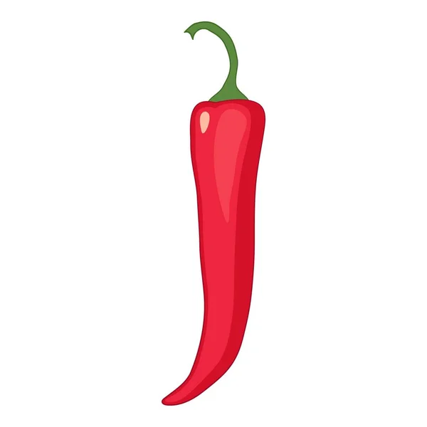 Eco pepper εικονίδιο περίγραμμα, χέρι που διάνυσμα. Κόκκινο καρτούν — Διανυσματικό Αρχείο