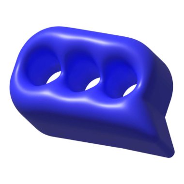 Kabarcık mesajı ikonu 3d karikatür vektörü. Sohbet. Konuşma ögesi