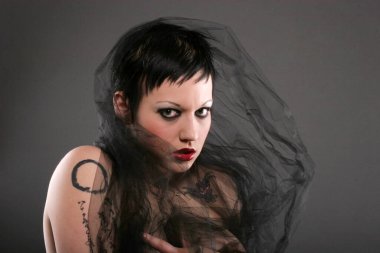 Seksi alternatif moda kızı.