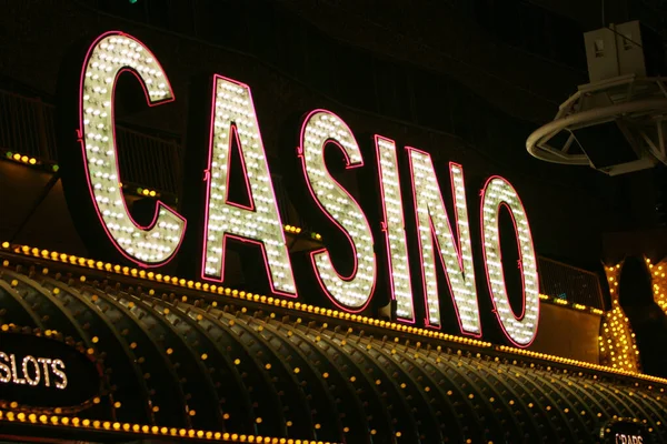 Neon light casino sign