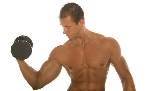 Muscular Body Builder Workout — Stock Photo, Image
