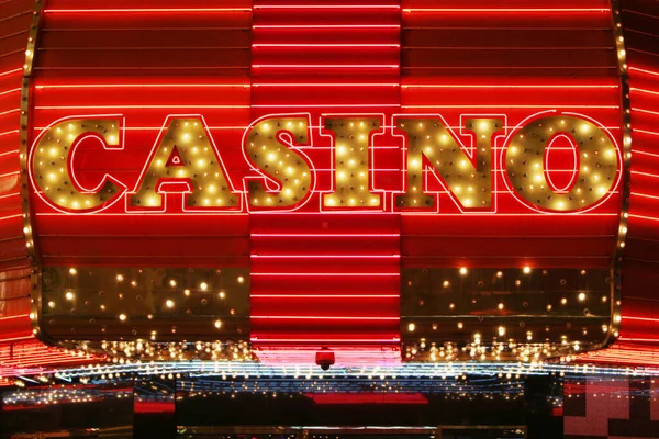 Néon Lumière Signe Casino — Photo