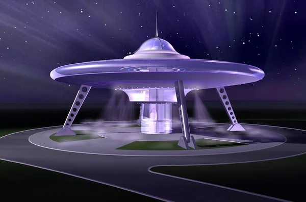 Bir uzay gemisinin 3d görüntülemesi