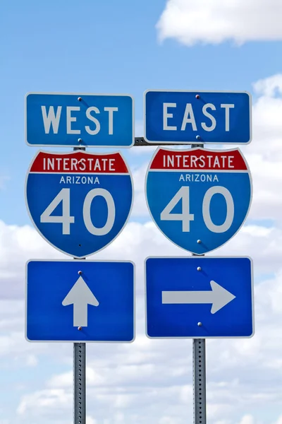 Interstate Kierunek Znak Arizonie Usa — Zdjęcie stockowe