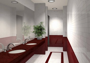 Modern banyonun 3D görüntüsü