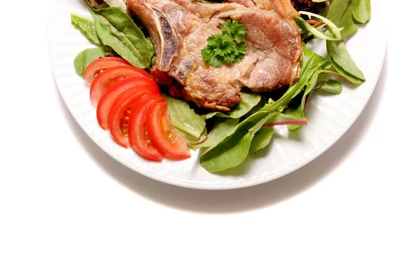 Pork Chops Vegetables — Stock Photo, Image