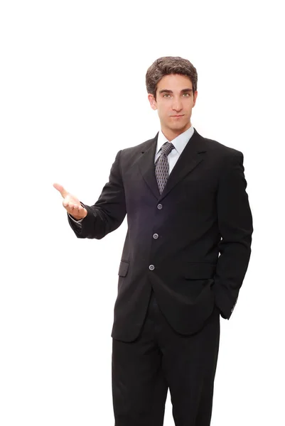 Businessman Suit Doing Presentation Royalty Free Stock Images