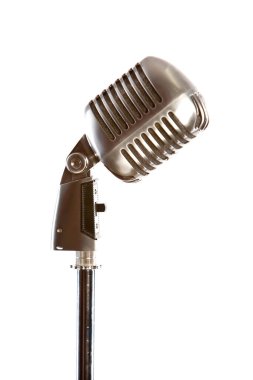 Eski moda mikrofon.