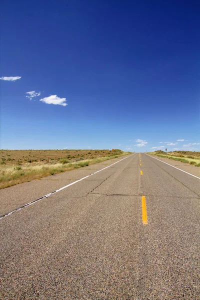 Straight Asphalt Road Desert — Stock Photo, Image