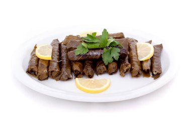 Türk usulü vejetaryen dolma üzüm yaprakları