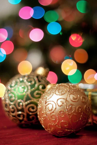 Krásné Vánoční Ozdoby Dárky — Stock fotografie
