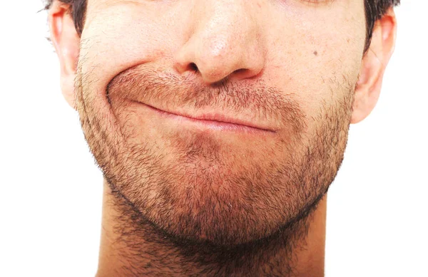 Hombre Con Expresión Facial — Foto de Stock