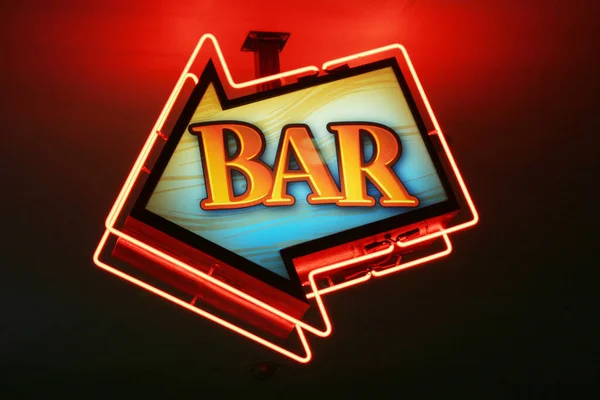 Bar Entrance Neon Sign — Stock Photo, Image