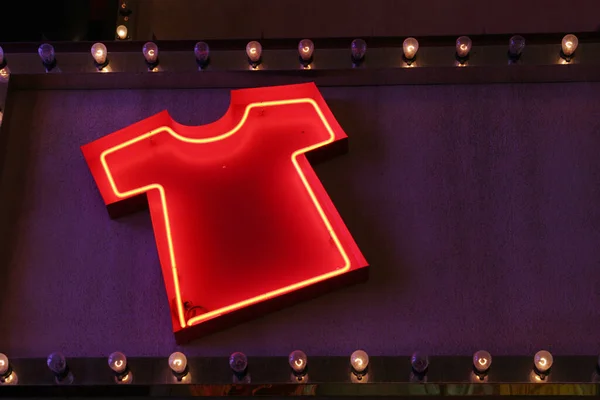 Tshirt Shaped Neon Lights — Stock Photo, Image