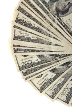 Bir sürü yüz dolarlık banknot.