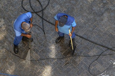 Sao Paulo, Brezilya, 18 Ekim 2021 Sao Paulo Bulvarı 'nda trafik ışığı semaforu.