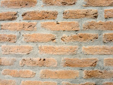 Brezilya 'da eski tuğla duvar dokusu ya da arka planı güzeldir.