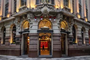Sao Paulo, Brezilya, 26 Kasım 2015. Centro Cultural Banco do Brazil (Kültür Merkezi), Brezilya 'nın Sao Paulo şehrinde 20. yüzyılın başlarından kalma bir banka binasıdır.