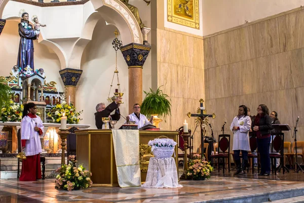 Sao Paulo Brasilien Juni 2016 Trogen Den Katolska Mässan För — Stockfoto