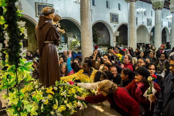 Sao Paulo Brasilien Juni 2016 Människor Katolska Procession Den Traditionella — Stockfoto