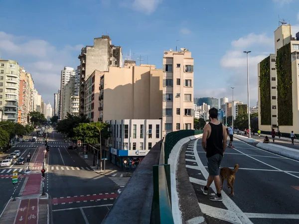 Sao Paulo Brasil Octubre 2021 Movimiento Popular Elevado Joao Goulart — Foto de Stock