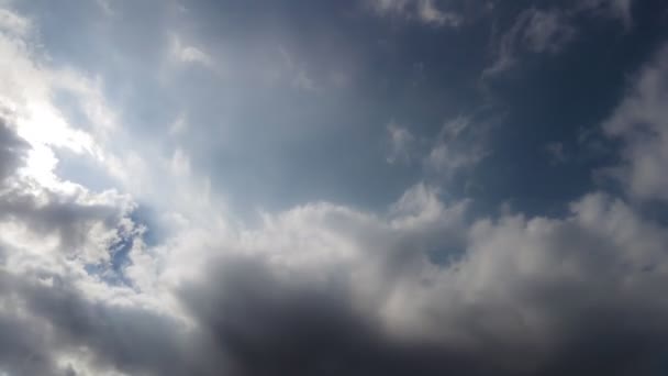 Céu Azul Rebolado Com Nuvens Brasil — Vídeo de Stock