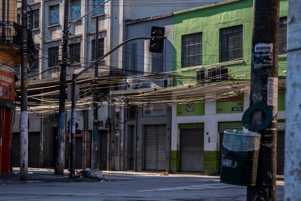 Sao Paulo Brasilien November 2021 Leere Straßen Der Innenstadt Von — Stockfoto