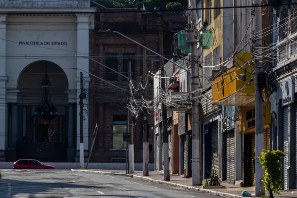 Сан Паулу Бразилия Ноября 2021 Года Пустая Улица Сан Каэтано — стоковое фото