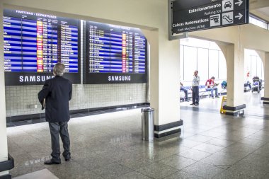 Sao Paulo, Brezilya, 18 Kasım 2013. Sao Paulo 'daki Kongonhas Havaalanı' nda.
