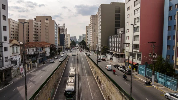 Sao Paulo Brasil Noviembre 2021 Tráfico Avenida Francisco Matarazzo Lado — Foto de Stock