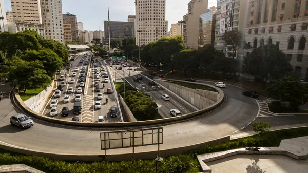 San Paolo Brasile Novembre 2021 Traffico Bloccato All Ingresso Del — Foto Stock