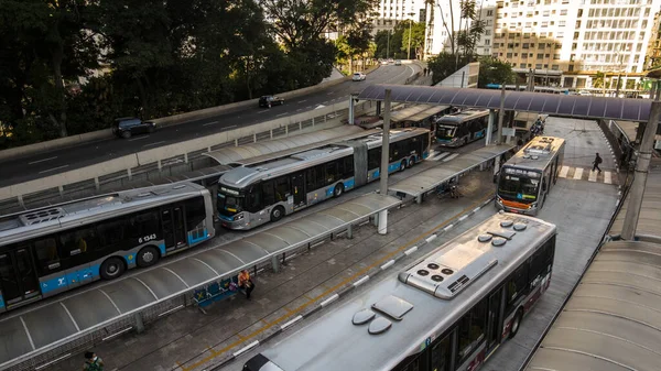 Sao Paulo Brasilien November 2021 Beförderung Von Bussen Und Fahrgästen — Stockfoto