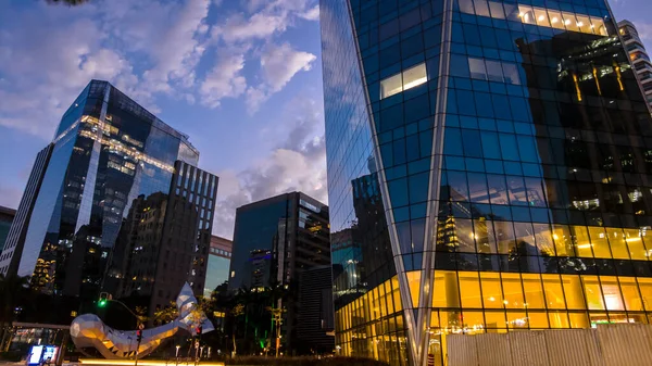 Sao Paulo Brazil November 2021 Modern Office Buildings Faria Lima — Stock Photo, Image