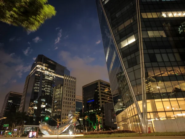 São Paulo Brasil Novembro 2021 Edifícios Escritórios Modernos Avenida Faria — Fotografia de Stock