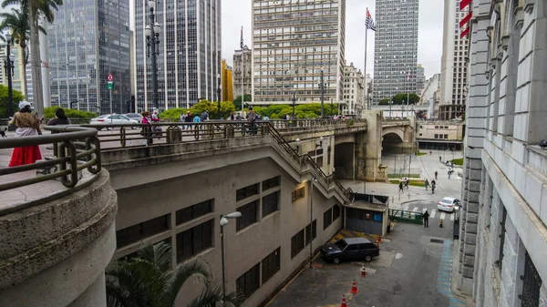 Sao Paulo Brasil Noviembre 2021 Valle Anhangabau Viaducto Centro Sao — Foto de Stock