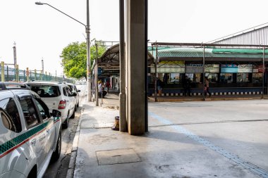 Osasco, Sao Paulo, Brazil, November 22, 2016. Taxi stand in front of the Bus Terminal, in the center of Osasco, metropolitan region of Sao Paulo.