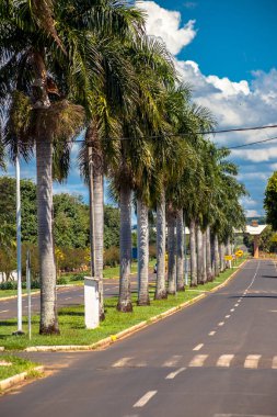 Guaraci, Sao Paulo, Brezilya, Nisan 08, 2015. Guaraci belediyesinin girişinde turizm portalı