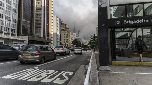 Сан Паулу Бразилия Декабря 2021 Года Вход Станцию Метро Brigadeiro — стоковое фото
