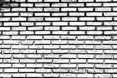 Arkaplan için siyah ve beyaz yüksek kontrastlı duvar tuğlaları