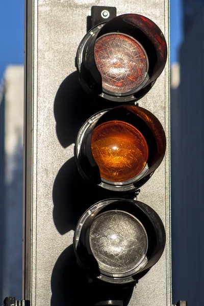 Equipamento Para Regular Transporte Avenida Paulista Semáforos Controlando Carros Apoiando — Fotografia de Stock