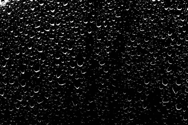 Abstract Water Drops Glass High Contrast Black Background — Zdjęcie stockowe