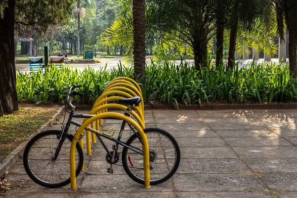 Sao Paulo Brasilien August 2013 Abgestelltes Fahrrad Ibirapuera Park Sao — Stockfoto