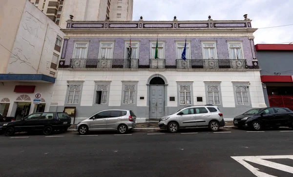 1922年 大正10年 4月15日ブラジル サンパウロ市伊豆共和国条約博物館本部正面大正10年 1921年 にUspのポーリスタ美術館の拡張として創設され 19世紀半ばから伊豆の歴史的中心部の邸宅に設置された — ストック写真