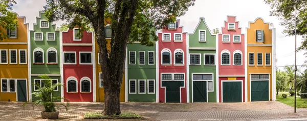 Typical Dutch Buildings Houses City Holambra City Main Flower Producer — Fotografia de Stock