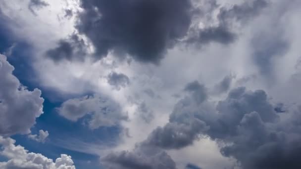 Beautiful Fast Moving White Clouds Timelapse Blue Sky Brazil — ストック動画